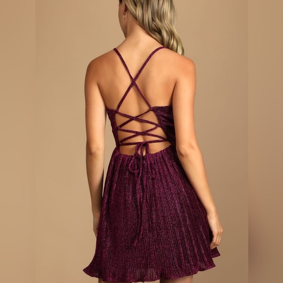 Magenta sparkly dress - Picture 2 of 2